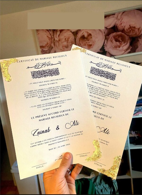 Certificat Mariage - Image 3