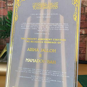 Certificat Mariage
